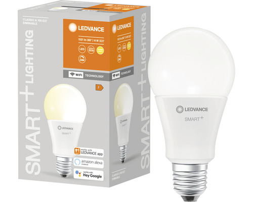 LED Lampe Ledvance A100 E27 / 14 W ( 100 W ) matt 1521 lm 2700 K Smart WiFi matt