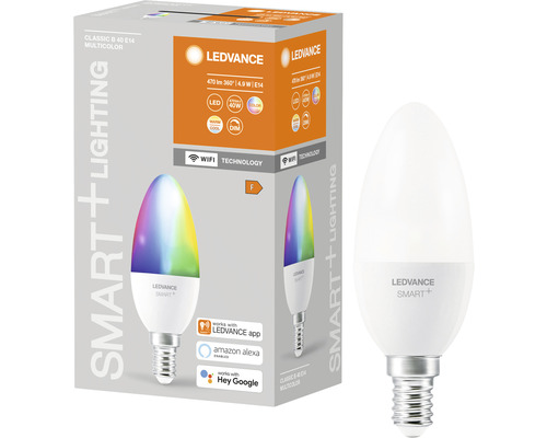 LED Lampe Ledvance B40 E14 / 5 W ( 40 W ) matt 470 lm 2700 6500 4000 K RGBW Smart WiFi matt
