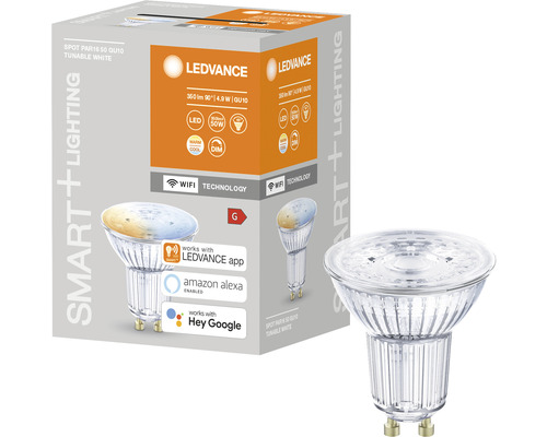 LED Lampe Ledvance PAR16/PAR51 GU10 / 5 W ( 40 W ) matt 350 lm 2700 6500 4000 K einstellbares weiß Smart WiFi matt