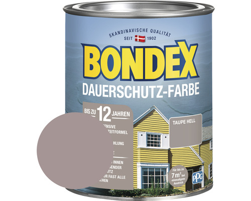 Dauerschutzfarbe Bondex taupe hell 0,75 l-0
