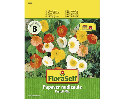Islandmohn 'Pastell-Mix' FloraSelf samenfestes Saatgut Blumensamen