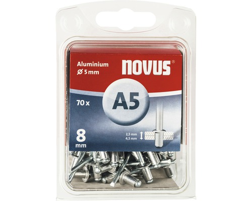 Novus Blindnieten Aluminium Ø 5x8 mm 70er Pack