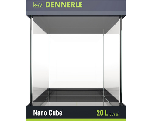 Aquarium DENNERLE Nano Cube 20 l mit Rückwandfolie, Schaumstoffunterlage