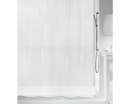 Duschvorhang Spirella Galet 180x200 cm weiß
