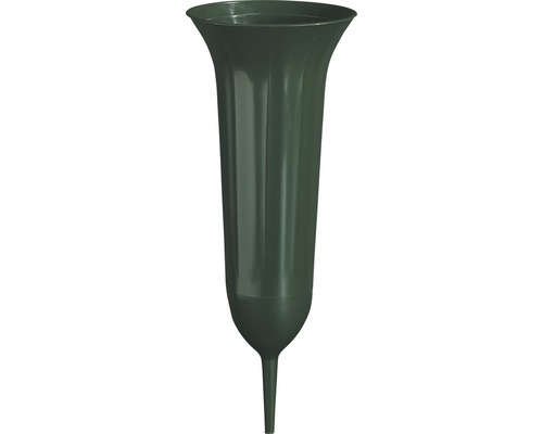 Grabvase geli Kunststoff Ø 9 cm H 21 cm grün-0
