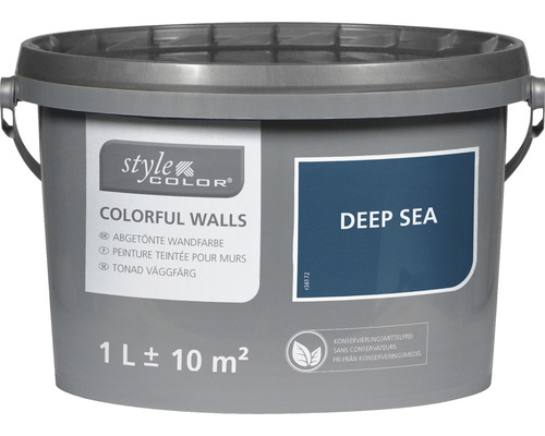 StyleColor Wand- und Deckenfarbe deep sea 1 L