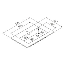 Badmöbel-Set Nobilia Programm 1 49 81x169,1x48,7 cm Mineralmarmorwaschbecken weiß matt mit LED-Beleuchtung-thumb-5