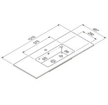 Badmöbel-Set Nobilia Programm 1 140 121x169,1x48,7 cm Mineralmarmorwaschbecken grau hochglanz mit LED-Spiegelschrank-thumb-5