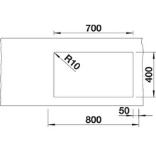 Spüle Blanco Subline 700-U Level 460x730 mm vulkangrau-thumb-2