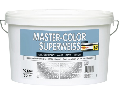 Wandfarbe Master Color Superweiß 10 l