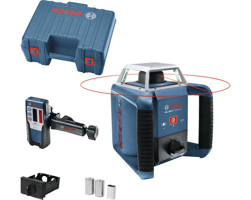 Rotationslaser Bosch Professional GRL 400 H inkl. Handwerkerkoffer, Laser-Empfänger LR 1 Professional und Zubehör
