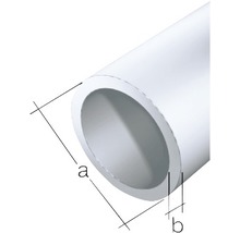 Rundrohr Aluminium silber Ø 15 mm, 1 m-thumb-1