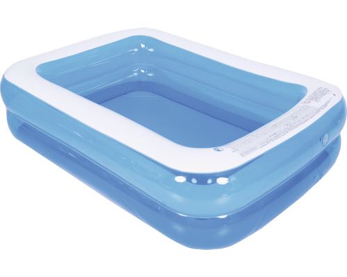 Aufstellpool Fast-Set-Pool Familypool PVC eckig 197x143x49 cm ohne Zubehör blau/weiss