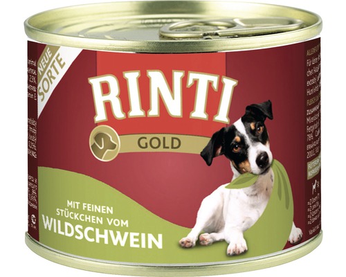 Hundefutter nass RINTI Gold Adult Wildschwein 185 g