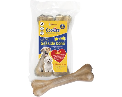 Hundesnack Cookies Kauknochen Seaside Bone 2x16 cm