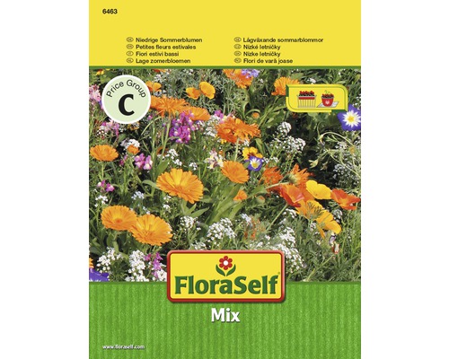 Blumensamenmix FloraSelf 'Niedriger Sommerblumenmix' samenfestes Saatgut