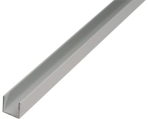 U-Profil Aluminium silber eloxiert 20 x 20 x 1,5 mm 1,5 mm , 2 m