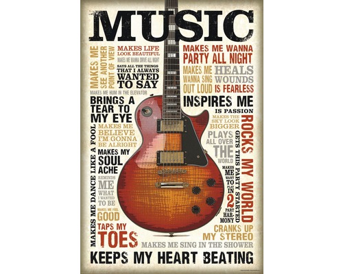Maxiposter Music is passion 61x91,5 cm