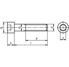 Innensechskantschraube Zylinderkopf Innensechskant (SW) Teilgewinde 5 x 16 mm 100 Stück-thumb-2