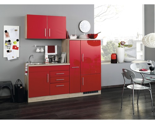 Singleküche Held Möbel Toronto 190 cm rot