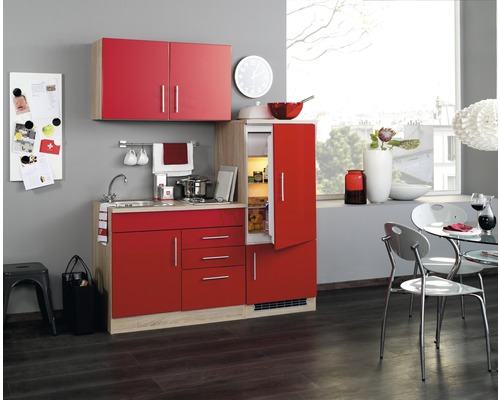 Singleküche Held Möbel Toronto 160 cm rot