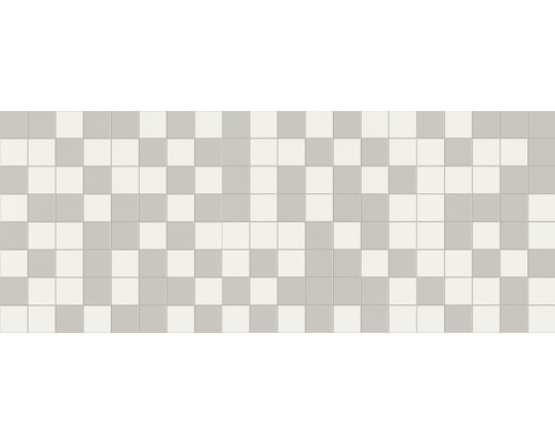 Steinzeug Dekorfliese Kebel 20,0x50,0 cm weiß grau matt
