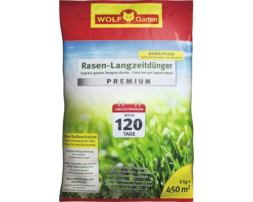 Rasen-Langzeitdünger WOLF-Garten Premium 9 kg / 450 m²