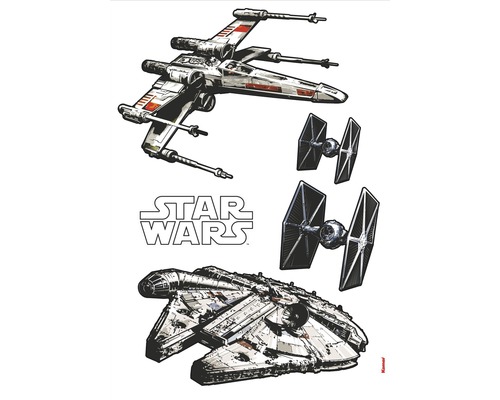 Wandtattoo Disney Edition 4 Disney Star Wars Spaceships 100 x 70 cm-0