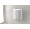 LED-Spiegelschrank Baden Haus 2-türig 60x67x15 cm weiß