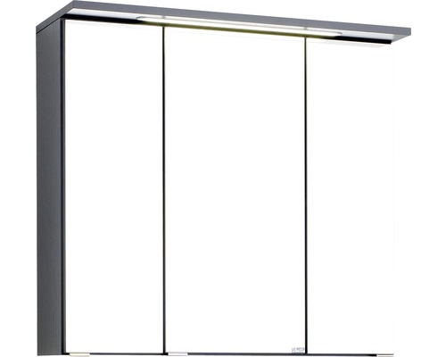 Spiegelschrank Held Möbel 3-türig 70x66 cm grau