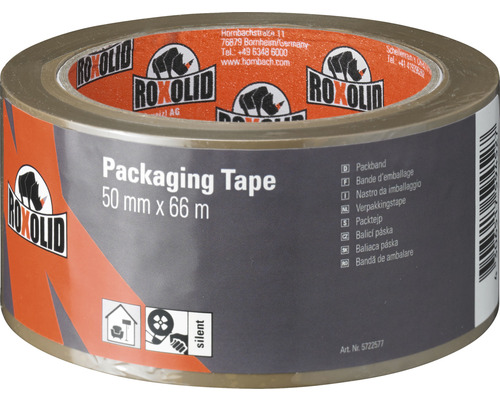 ROXOLID Packaging Tape Packband PVC braun 5 cm x 66 m-0
