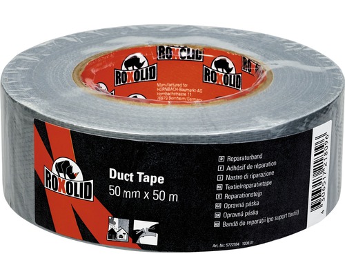 ROXOLID Duct Tape Reparaturband silber 5 cm x 50 m