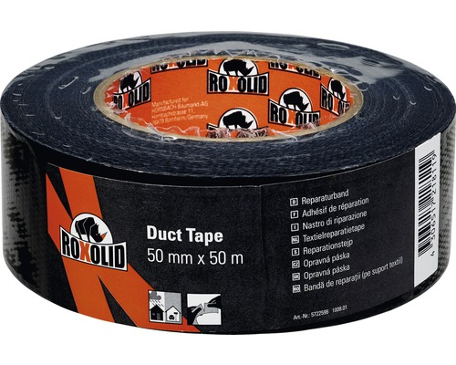 ROXOLID Duct Tape Reparaturband schwarz 5 cm x 50 m-0