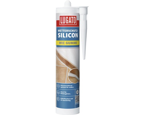 Lugato Wetterschutz-Silikon Wie Gummi aluminium 310 ml-0