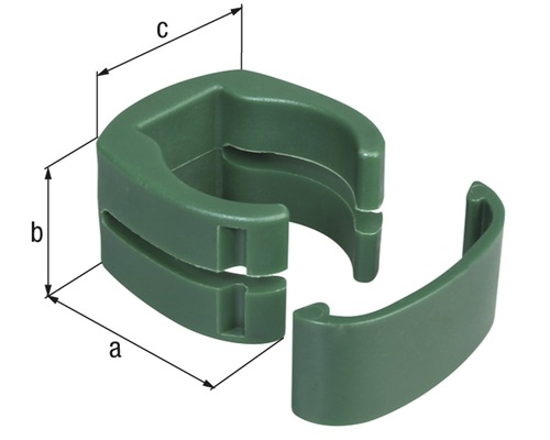 Fix-Clip pro, Ø 3,4 cm 3 Stück, grün