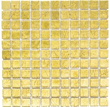 Glasmosaik Crystal Quadrat CM 4GO10 30,0x30,0 cm gold-thumb-0