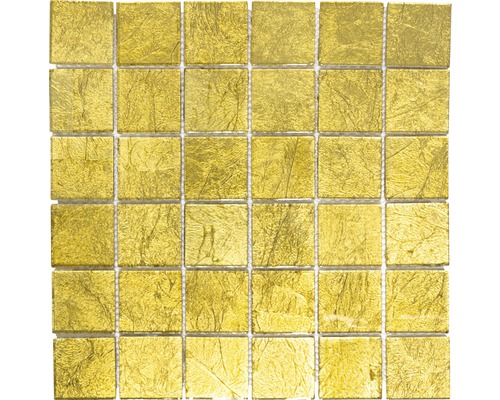 Glasmosaik Crystal Quadrat CM 4GO20 30,0x30,0 cm gold