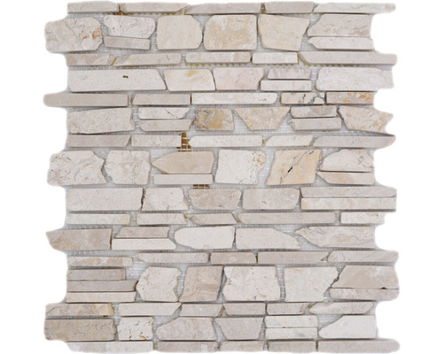 Natursteinmosaik Marmor MOS Brick 200 30,5x30,5 cm beige