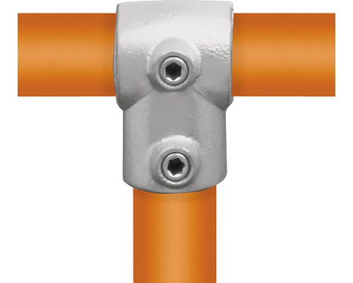 T-Stück kurz Rohrverbinder für Gerüstholz-Stahlrohr Ø 33 mm