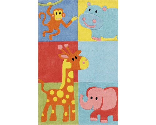 Kinderteppich Zoo Karo 110x170 cm