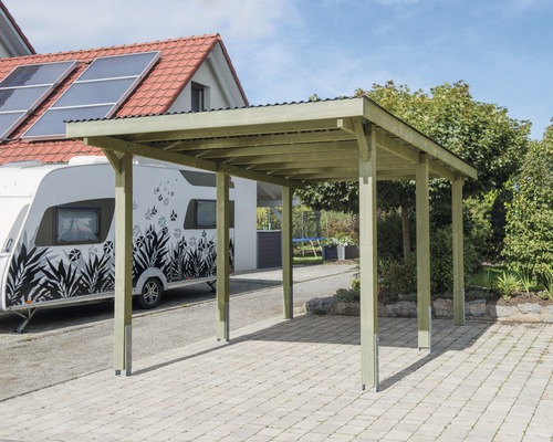 Einzelcarport Konsta Vertika mit PVC-Dach 301x504 cm kesseldruckimprägniert