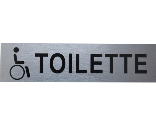 Hinweisschild "Behinderten Toilette" Alu 160 x 40 mm