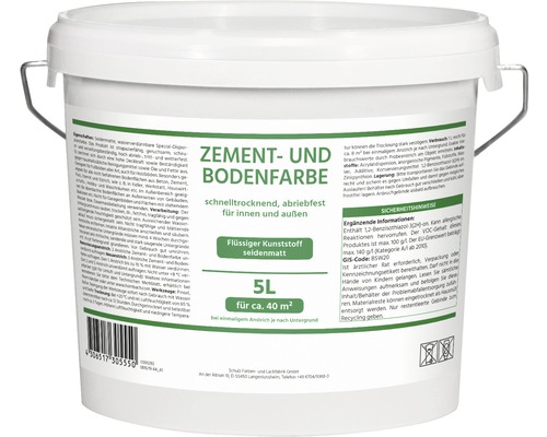 Acryl Zement-und Bodenfarbe grau 5,0 l