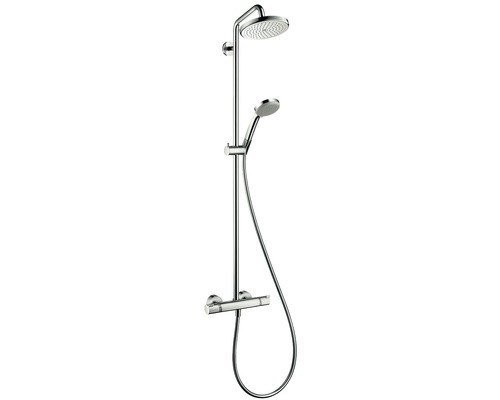 Duschsystem hansgrohe Croma 220 Air 1jet Showerpipe mit Thermostat chrom
