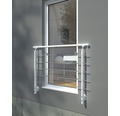 Ergänzung für Pertura Geländerset Aluminium weiß Franz.Balkon (119)