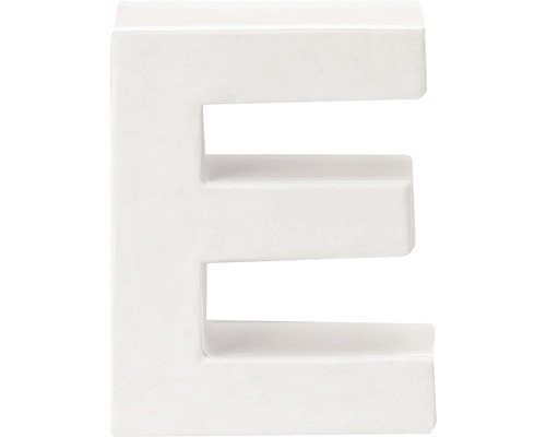 Buchstabe E Pappe 10x3,5 cm weiß-0
