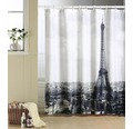 Duschvorhang Paris 180x200 cm weiß schwarz