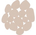 Anti-Rutsch-Sticker Msv Kiesel 12,2x13 cm 4 Stück beige
