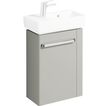 Waschbeckenunterschrank Geberit Renova Compact 60,4x44,8x22,2 cm Türanschlag links ohne Waschbecken grau-thumb-0