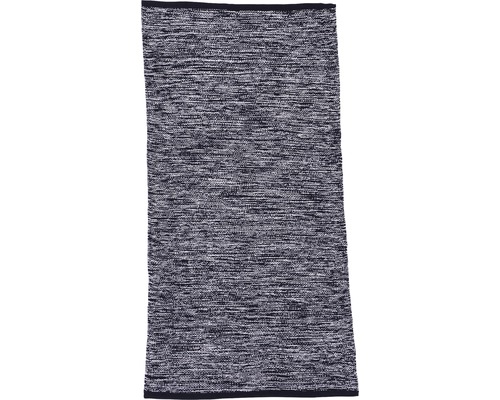 Fleckerl-Teppich Antalya schwarz 60x200 cm